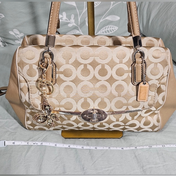 💝Coach Madison Madeline East West Satchel Bag W/Coach Wallet & Charm - Picture 10 of 15